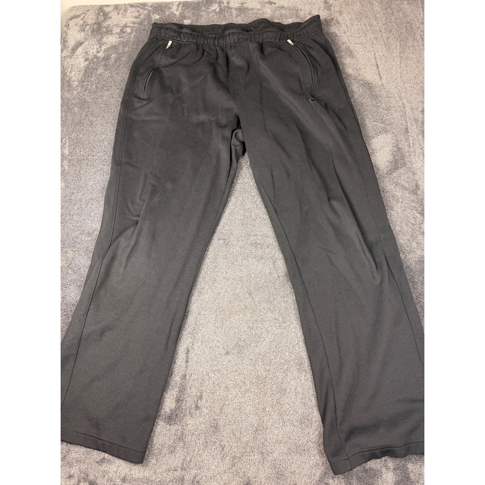 Nike Sportswear Mens XL Black Track Pants Zipper Pockets Straight Leg Sweatpants